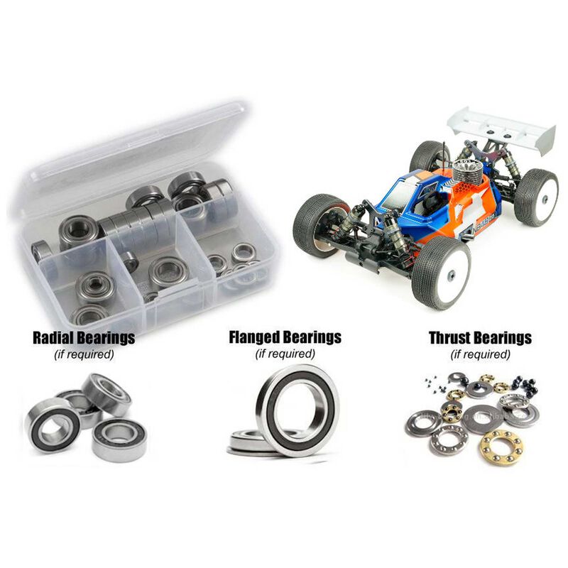 Rubber Shielded Bearing Kit: 1/8 Tekno RC NB48 2.1