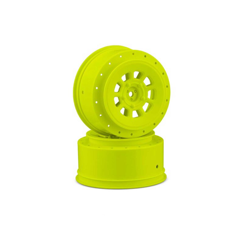 9-shot 12mm Hex 3mm Offset Wheels, Yellow (2)