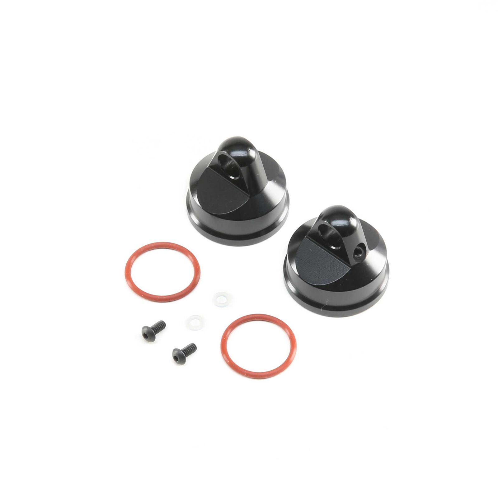 Shock Cap, Aluminum, Black (2): LST/2, LST 3XL-E