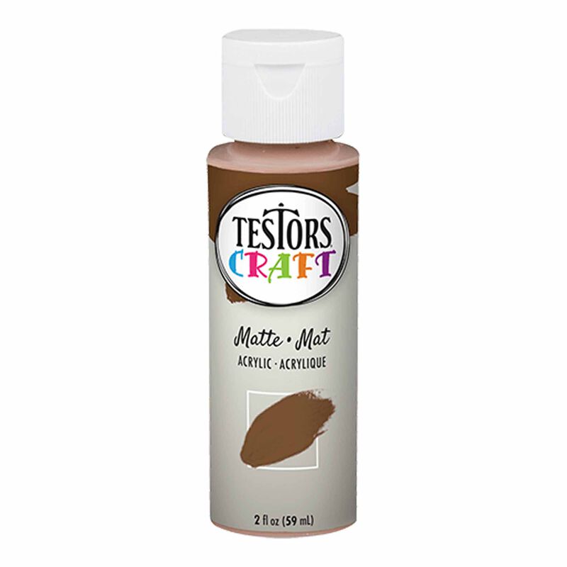 Testors Acrylic Craft Paint, 2 oz, Brownie