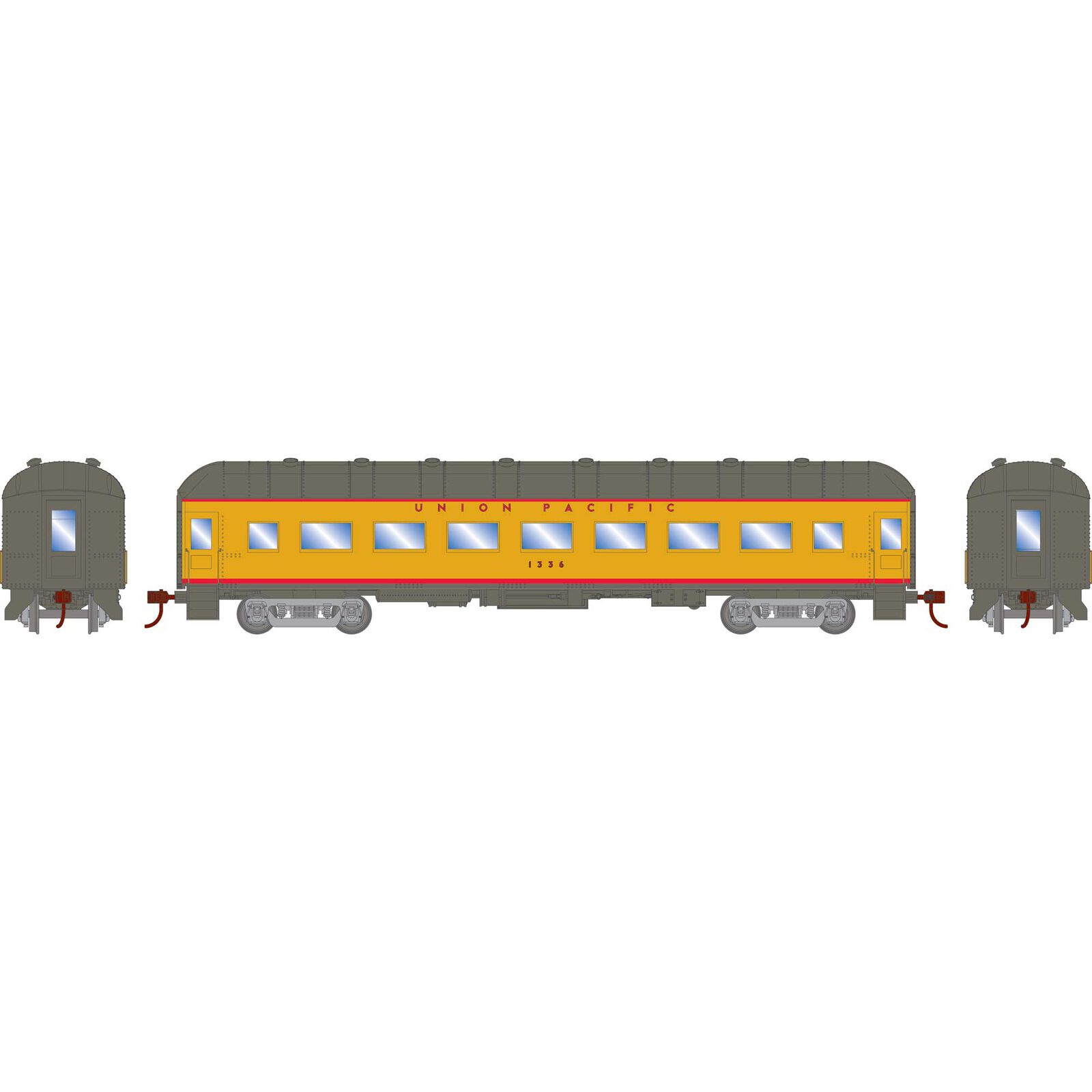 HO RTR Arch Roof Coach, UP #1336