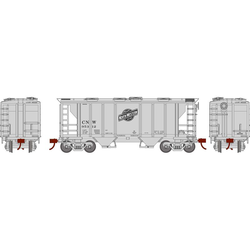 HO PS-2 2003 2-Bay Covered Hopper C&NW #95312