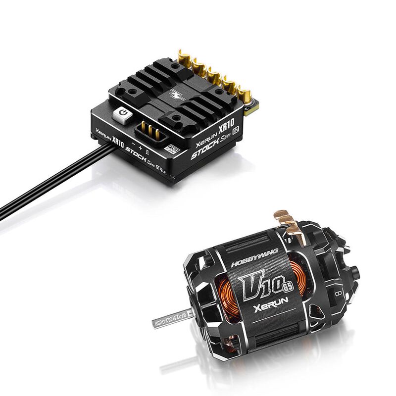 HOBBYWING XERUN XR10 Stock Spec G2 ESC & XeRun 17.5T V10 G5 Stock Brushless Motor Combo