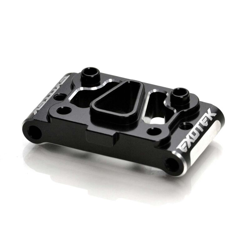 Heavy Duty RC Front Pivot, 7075 Black with Silver: All Losi 22S