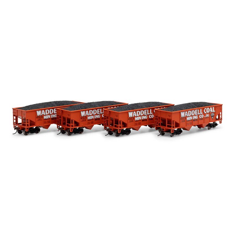 HO 34' 2-Bay Rib Side Hopper with Load, WDLX #1 (4)