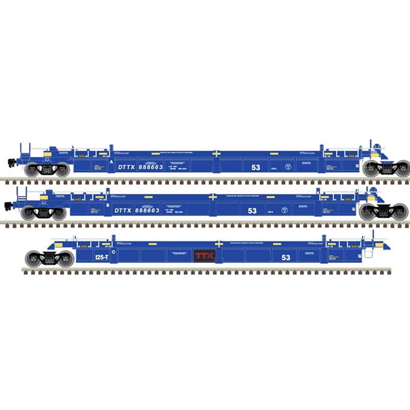 HO Articulated Well Car, TTX #888663