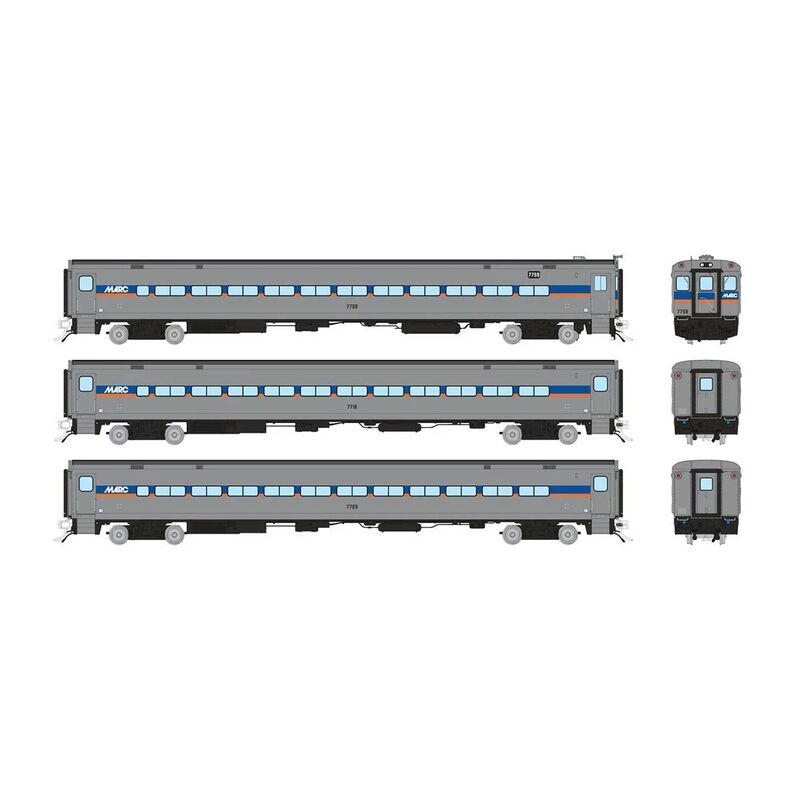 HO Comet Car: MARC: Set #1 (Cab: 7759 Coaches: 7716, 7723)