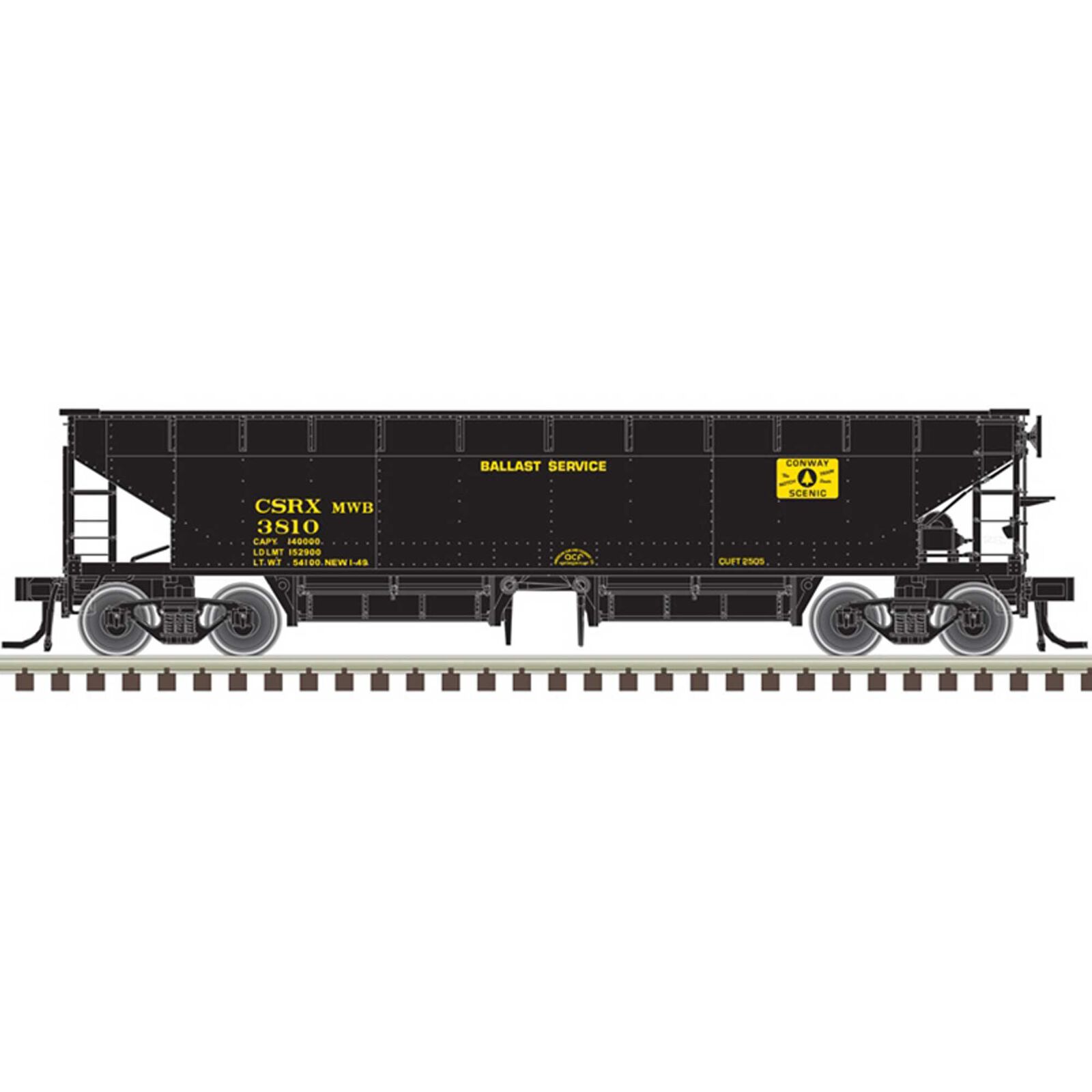 HO 70 Ton HartBallast Car Conway Scenic 3810