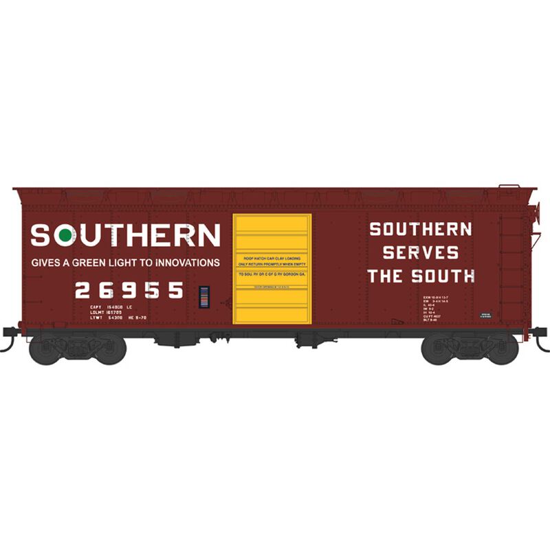 HO 40ft Boxcar SOU with Hatches #26922