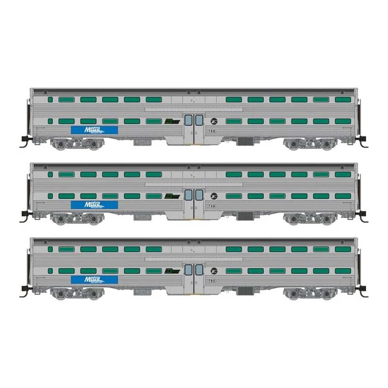 N Gallery Commuter Car: Metra - BN Logo: Set #3 (Coaches: 749 756 760)