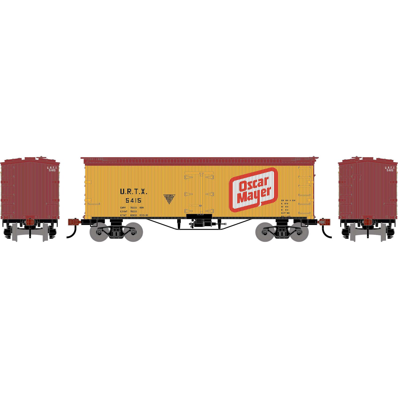 HO RND 36' Wooden Reefer, URTX #5415