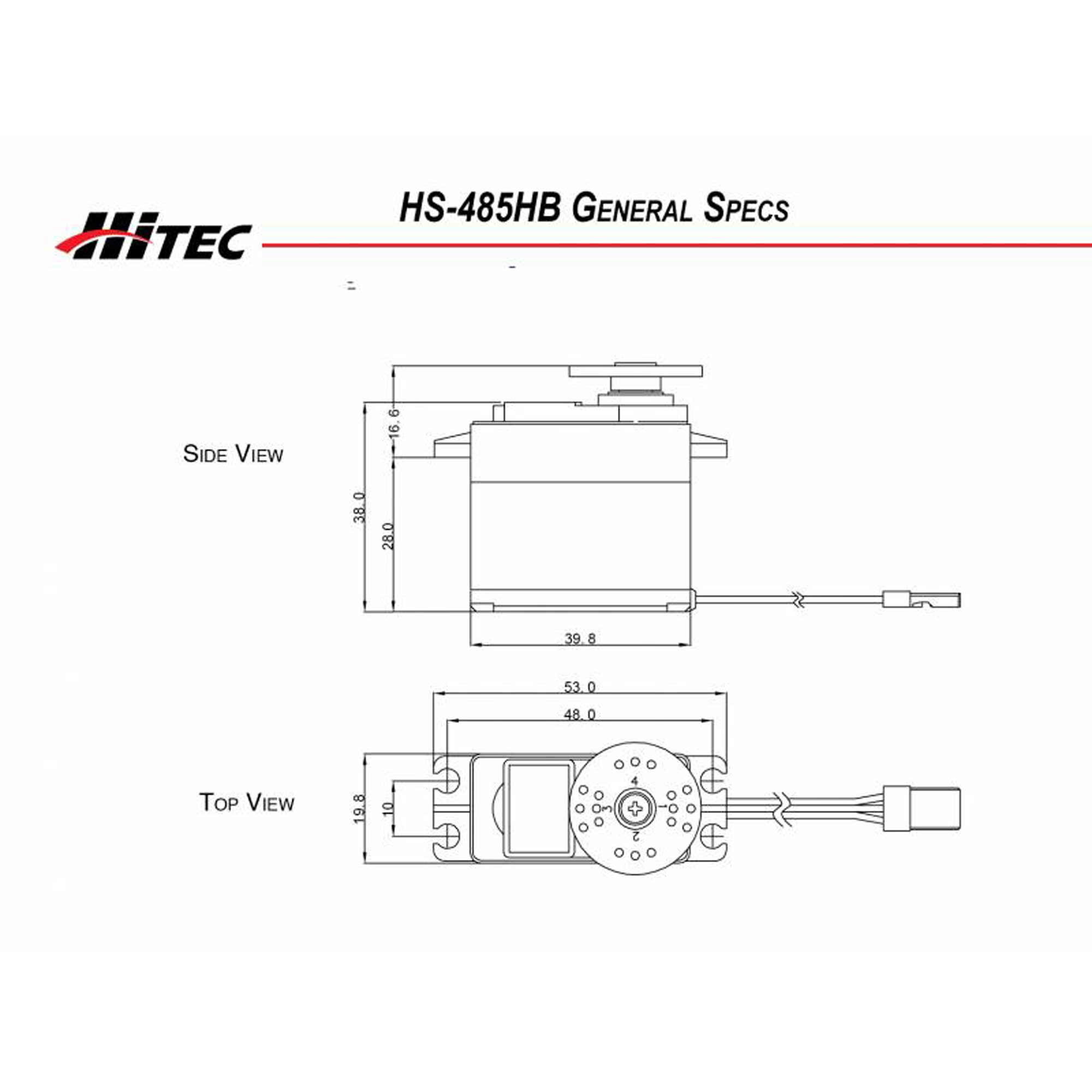 Hitec 33485S Deluxe HS-485HB Karbonite Gear Servo