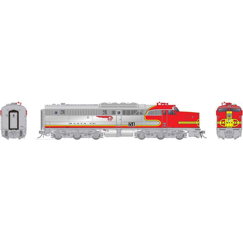 HO PA-1 Locomotive with DCC & Sound, ATSF #51L