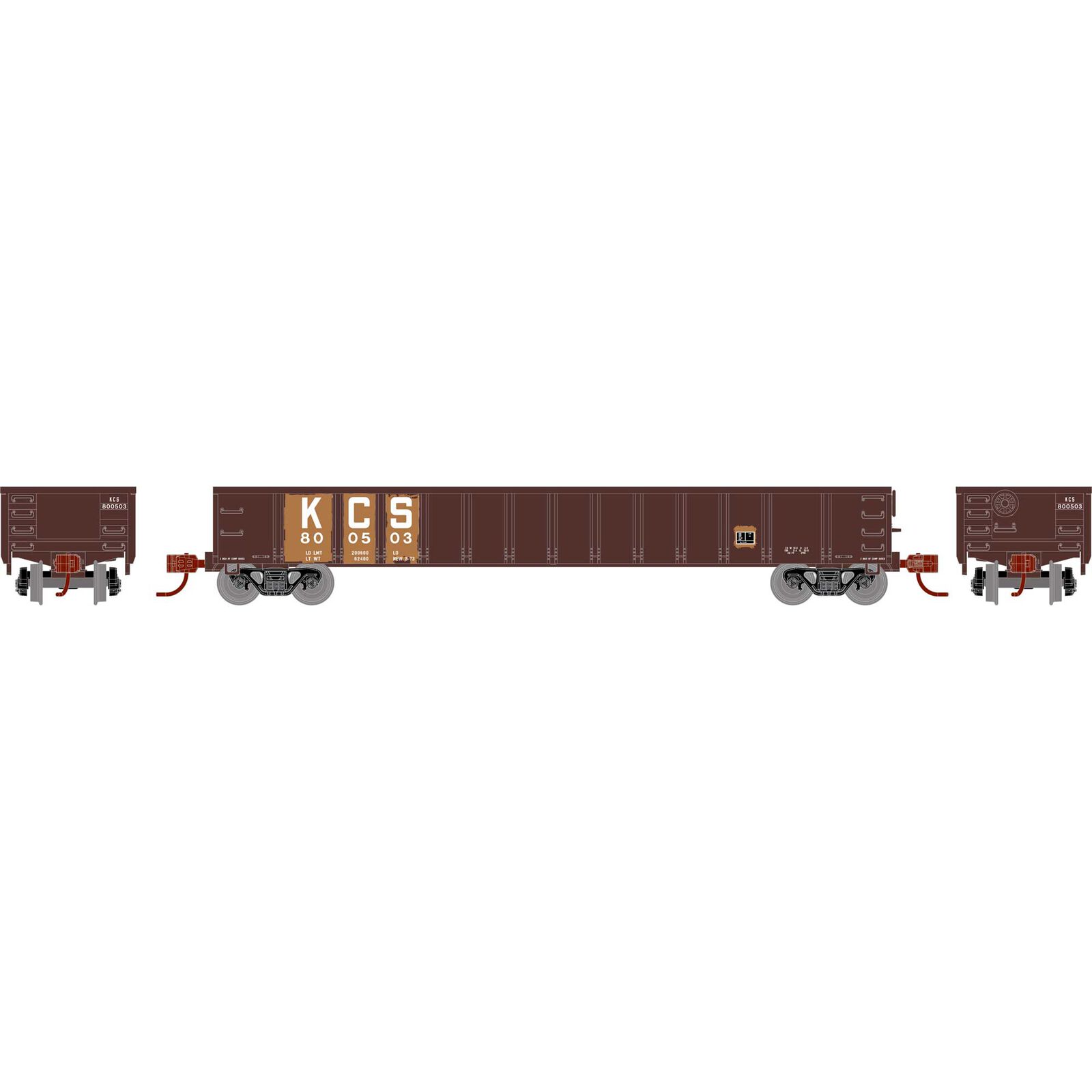 HO RTR 52' Mill Gondola, KCS #800503