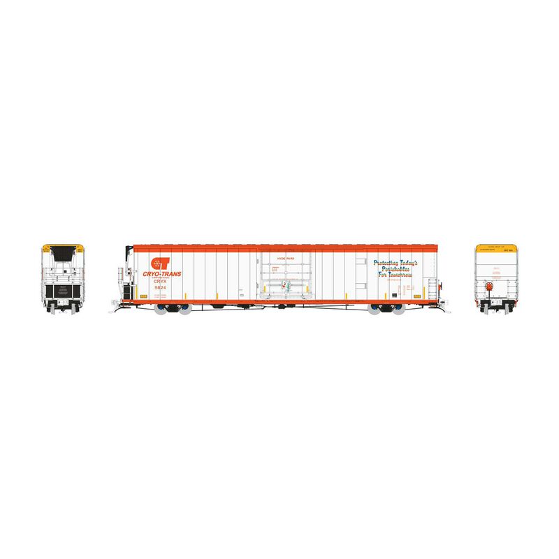 HO Greenbrier 7780cuft Reefer w/Sound: Cyro-Trans: 6-Pack #2