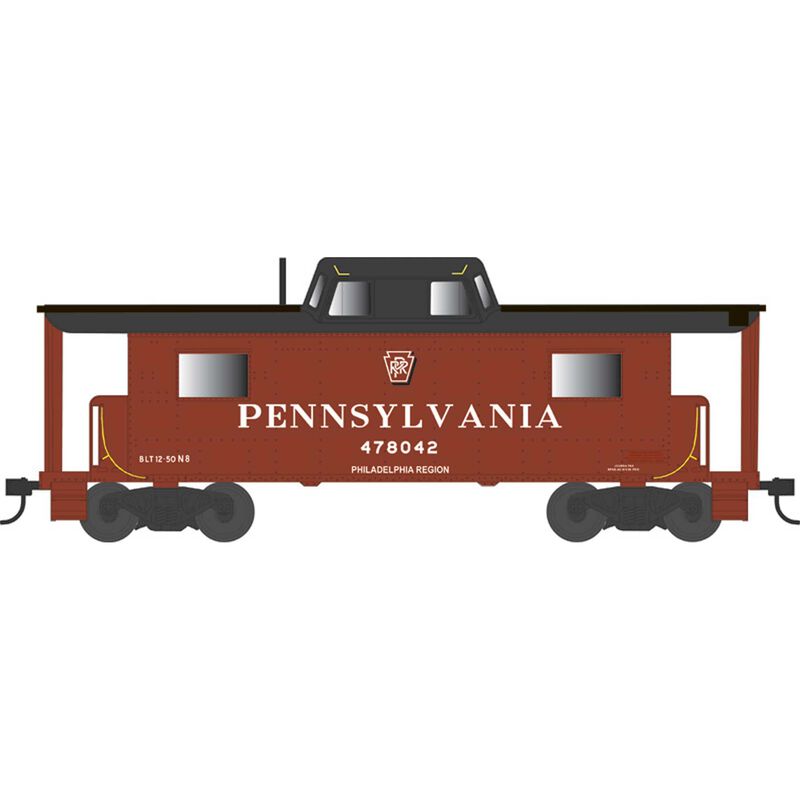 HO N8 Caboose, PRR Shadow Keystone Philadelphia #478042