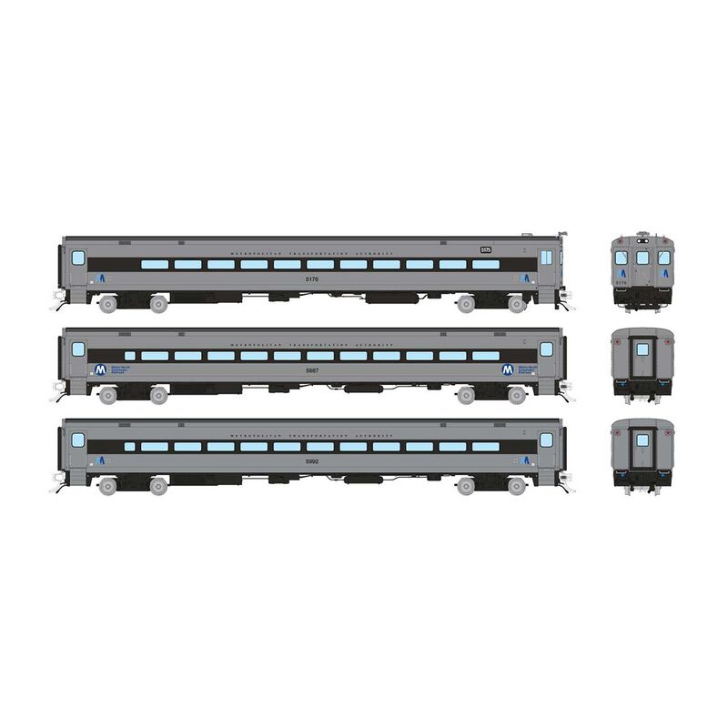 HO Comet Car: MNCR - West of Hudson: Set #2 (Cab: 5176 Coaches: 5987, 5992)