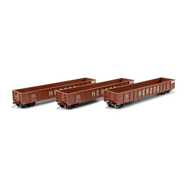 Athearn HO 52' Mill Gondola, HZGX #3914/3920/3922