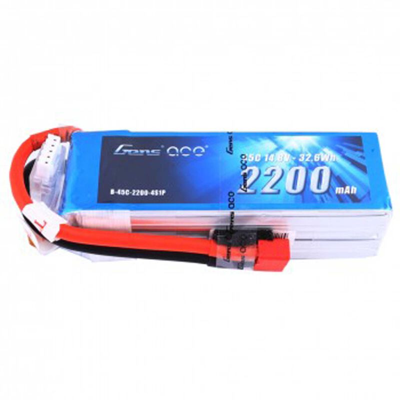 14.8V 2200 Capacity 4S Voltage 45C LiPo, Deans