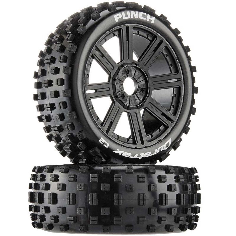 Punch C2 Mounted Buggy Spoke Tires, Black (2)