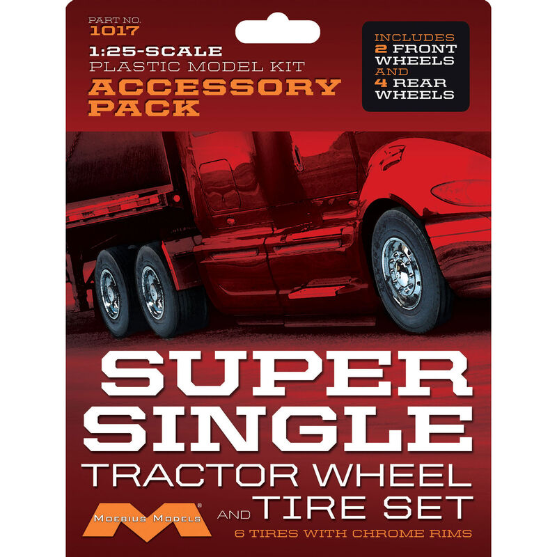 1/25 Super Single Tractor Wheel & Tire Set (6)