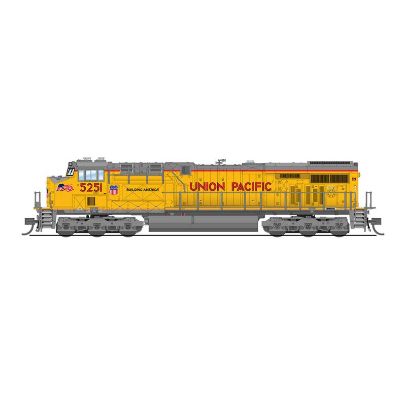 N GE ES44AC Locomotive, UP 5251, Small Flags Scheme