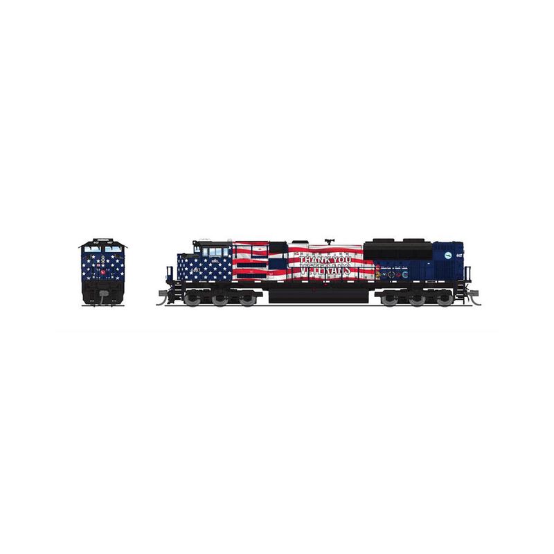 N EMD SD70ACe Locomotive, MRL 4407, Veterans Tribute, with Paragon4