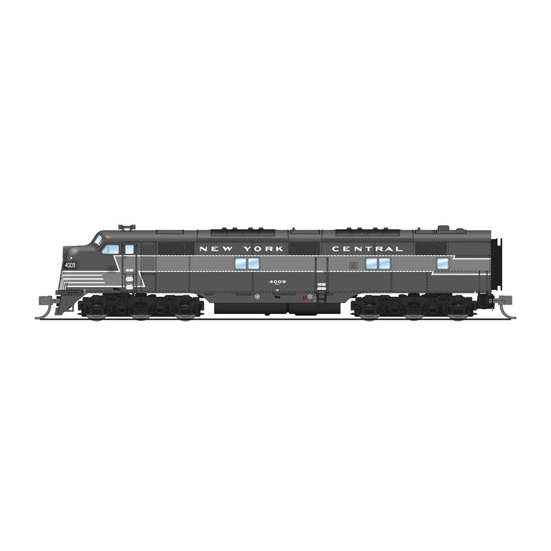 N EMD E7 A/B Locomotive, NYC 4009 / 4104, Full Lightning Stripe, A-unit with DCC & Sound, Unpowered B-unit