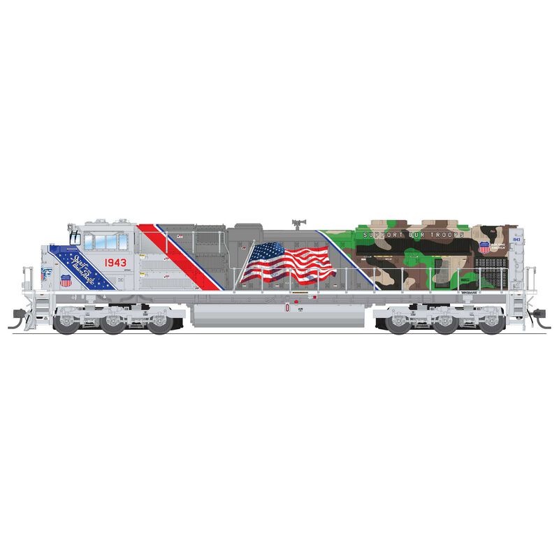 HO EMD SD70ACe Locomotive with DCC & Sound, UP 1943 "Support Our Troops"