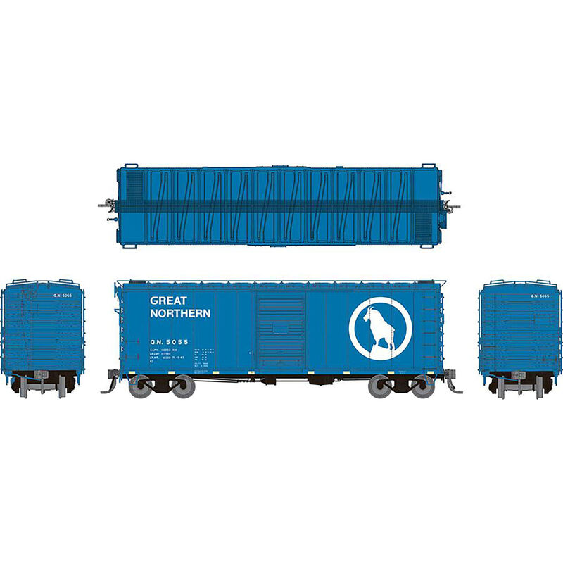 HO GN 40' Boxcar with Late IDNE Big Sky Blue (6)