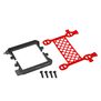 B6.3 Carbon Logo Cargo Net Battery Brace, Red