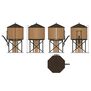 HO, Water Tower, Weathered Brown, Unpowered