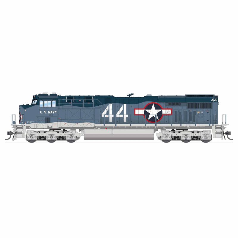 HO GE ES44AC, US Navy #44, Fantasy Paint Scheme, Paragon4 Sound/DC/DCC, w/ Smoke