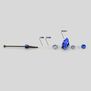B74, B74.1 Aluminum Rear Hub Carriers, Blue - Set