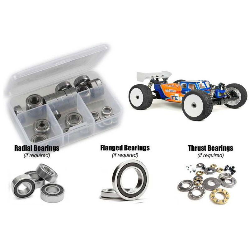 Rubber Shielded Bearing Kit, 1/8 Tekno NT48 2.0