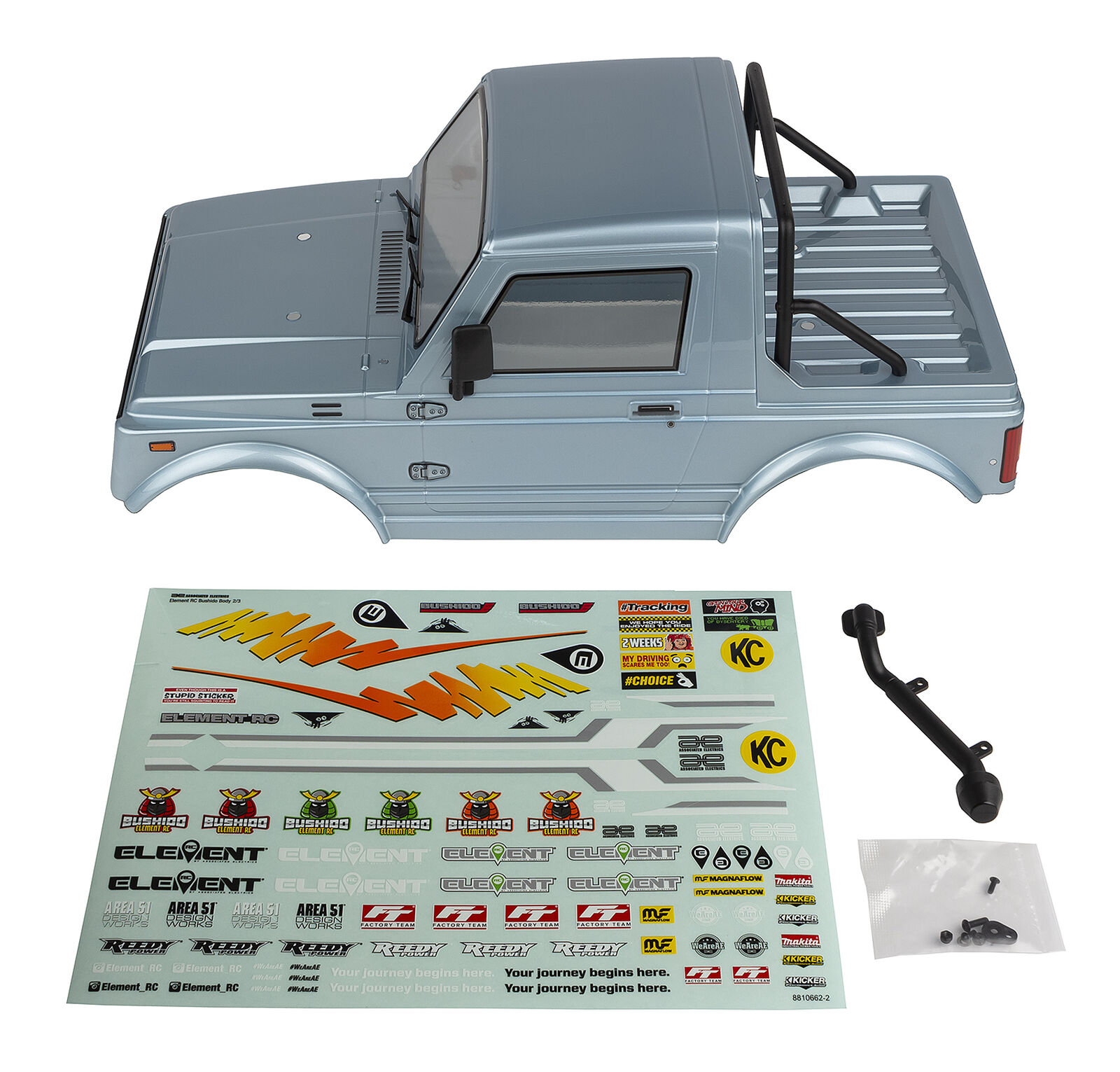 1/10 Pre-Painted Bushido+ Body Set, Metallic Blue