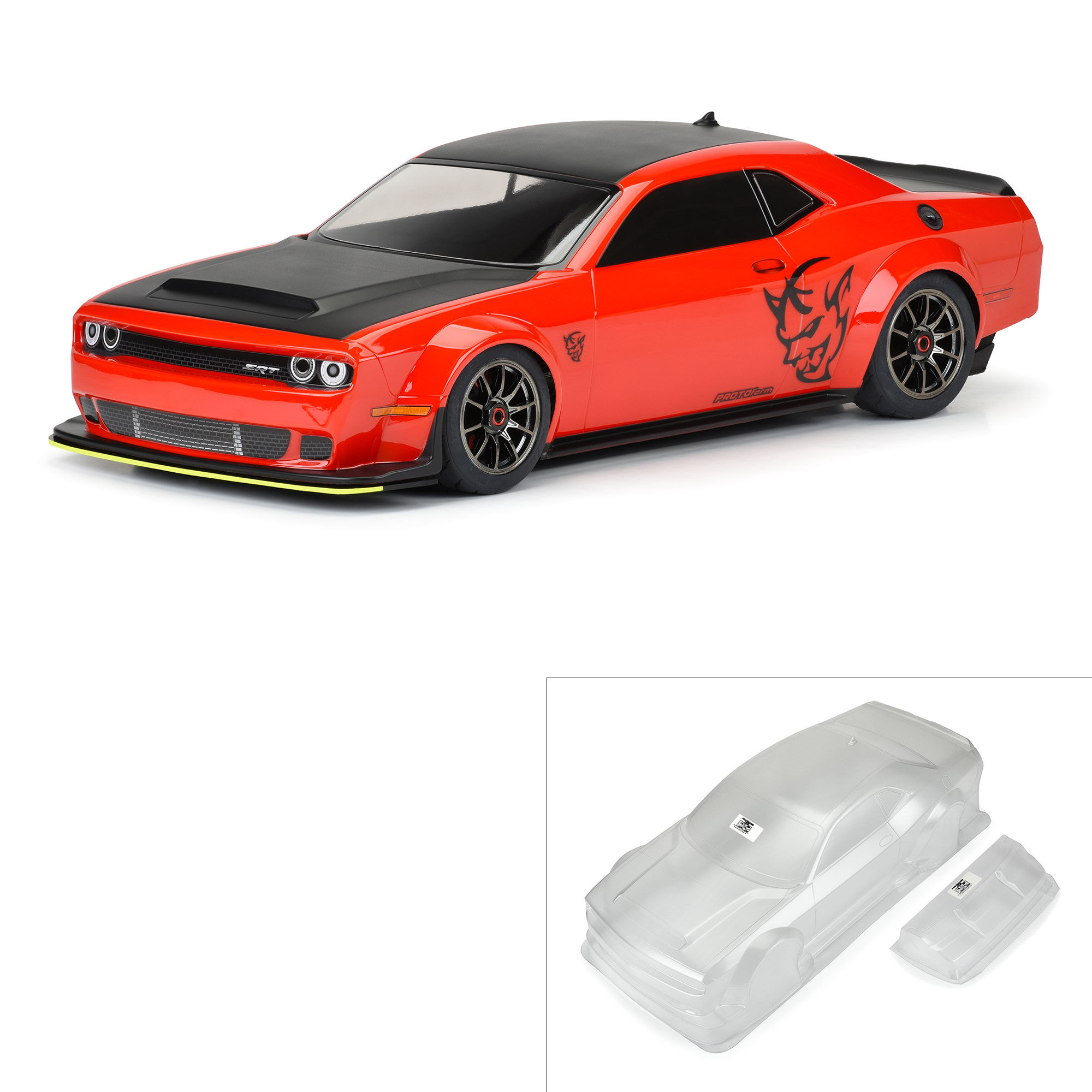 PROTOform 1/7 Dodge Challenger SRT Demon Clear Body: ARRMA