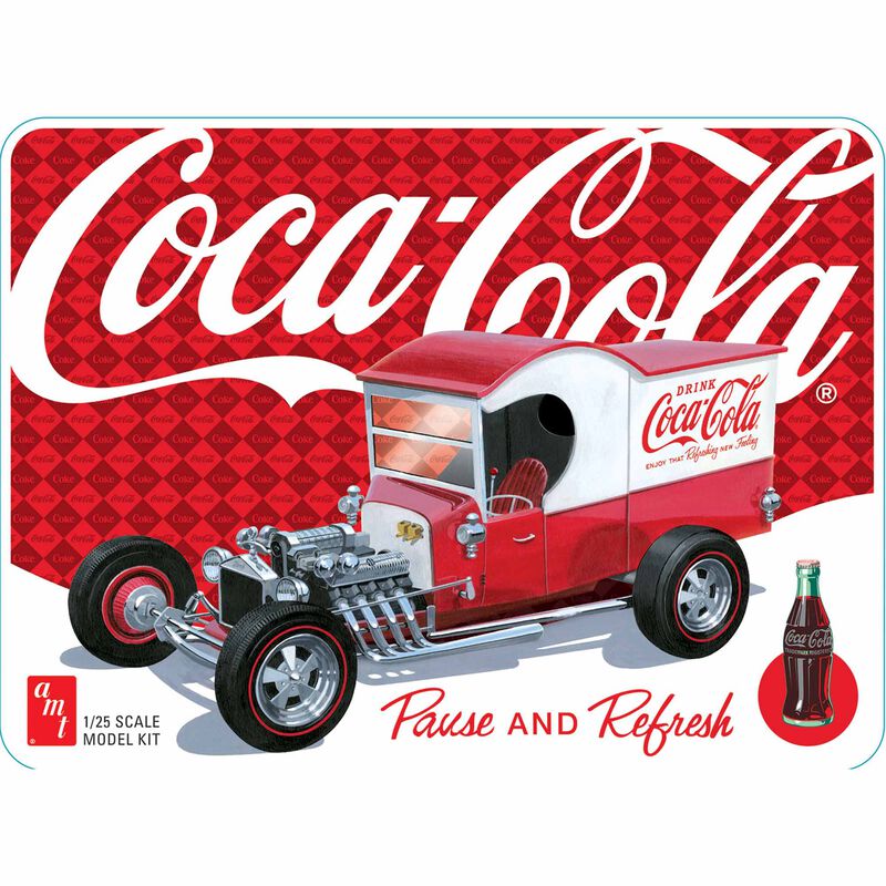 1/25 Ford Model T Panel, Coca-Cola Model Kit (Tin Packaging)