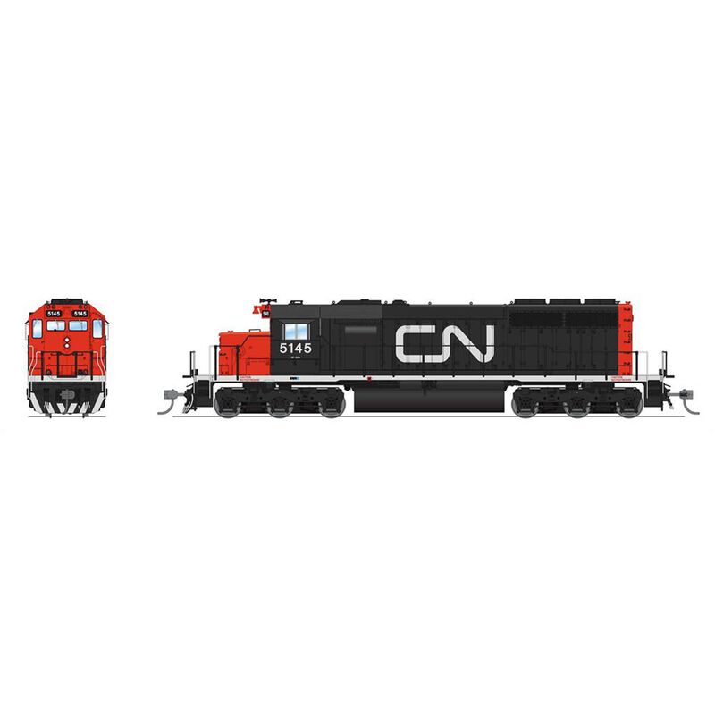 HO EMD SD40 Locomotive, CN 5145, CN Noodle