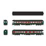 HO Scale Heavyweight 5-Car Passenger Set, Christmas Paint Scheme