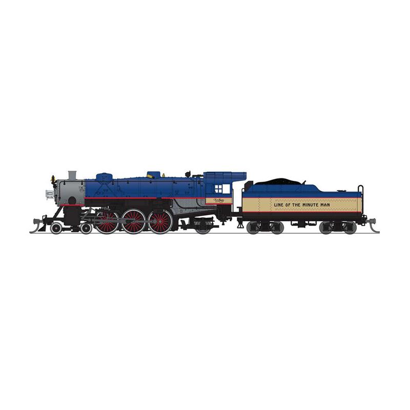 N Light Pacific 4-6-2 Steam Locomotive, B&M #3688, Minuteman, with Paragon4