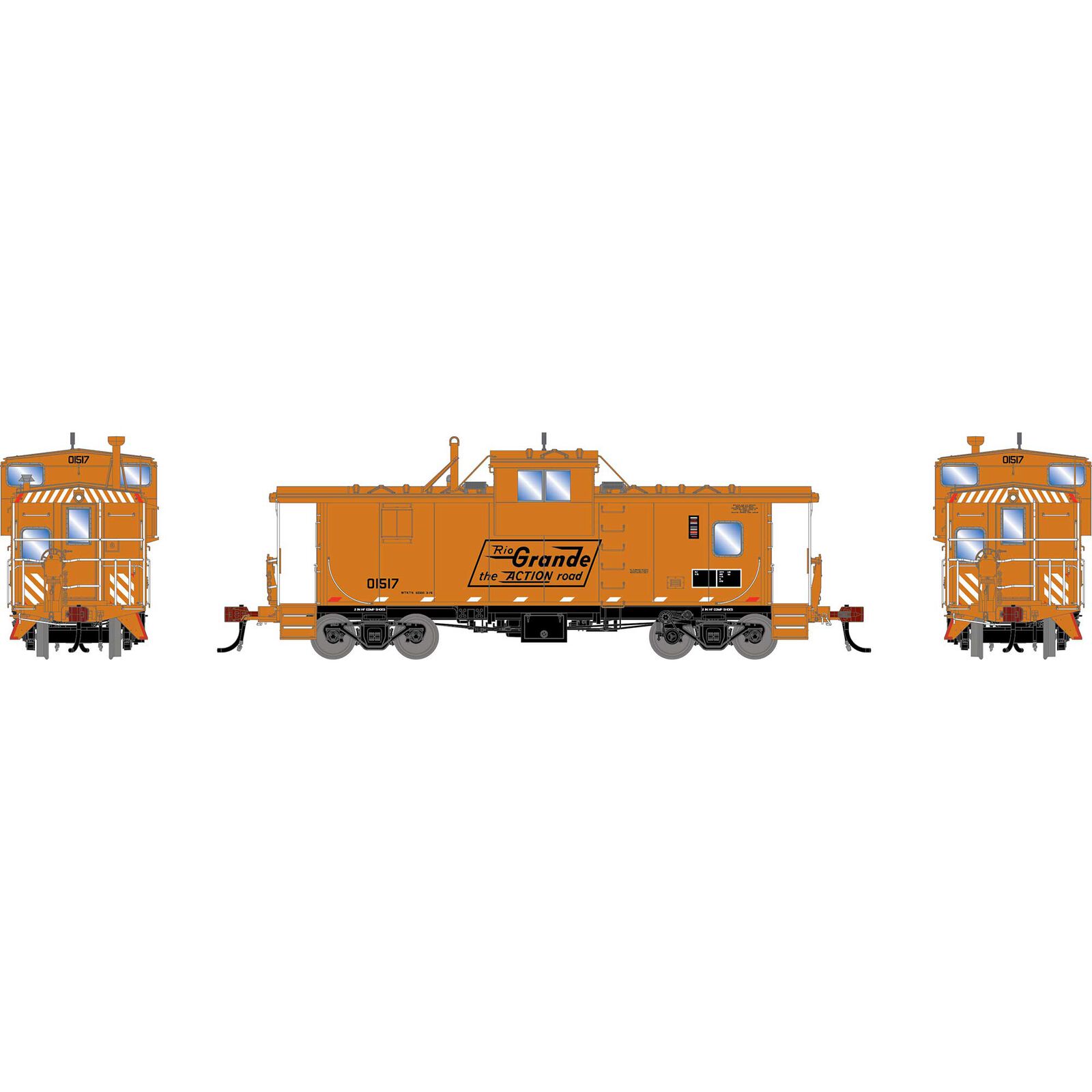 HO GEN ICC Wide-Vision Caboose Lights & Sound, DRGW #01517