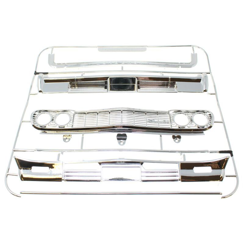 1964 Impala Chrome Bumpers & Grill V2, 1/10 Redcat SixtyFour/ SixtyThree