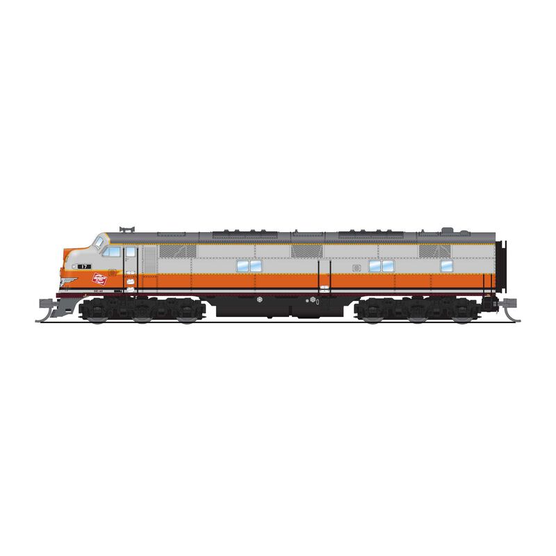 N EMD E7A Locomotive, MILW 19B, Gray & Orange Passenger Scheme