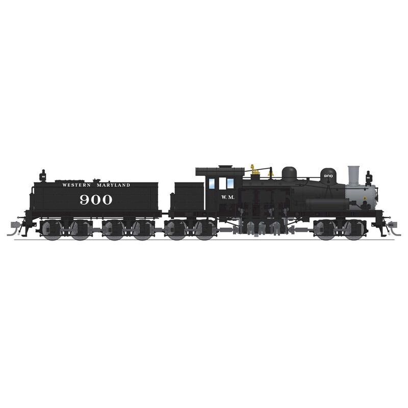 HO Class D 4 Truck Shay Locomotive, WM #900 with Paragon 4
