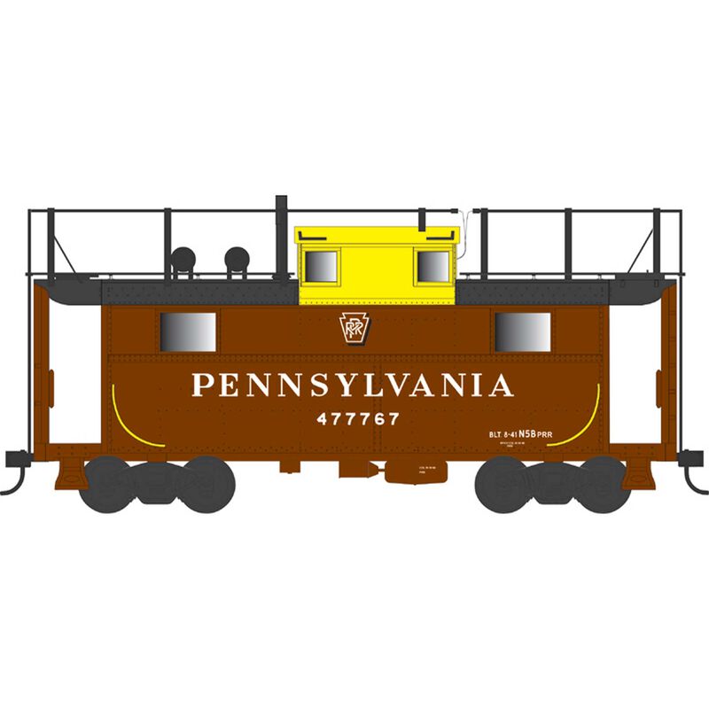 HO N5 Caboose, PRR N5B Sh Key with Trainphone #477700