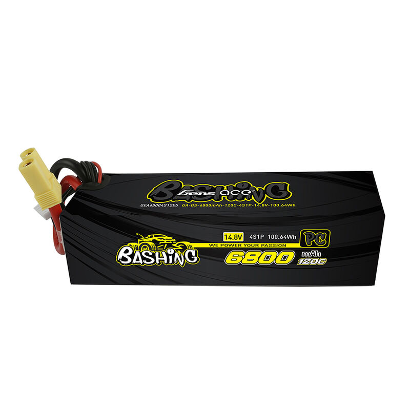 14.8V 6800mAh 4S 120C Bashing Hardcase LiPo Battery: EC5