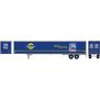 HO RTR 53' Wabash Plate Trailer, Athearn 75th Ann.