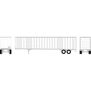 HO ATH 48' Wedge Trailer, White Unlettered/Unnumbered
