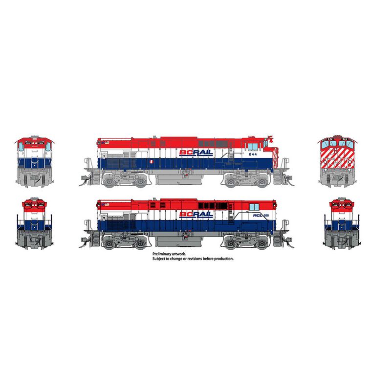 HO M-420 & M-420B DC Locomotive Set BCR Red, White, Blue #641, #681